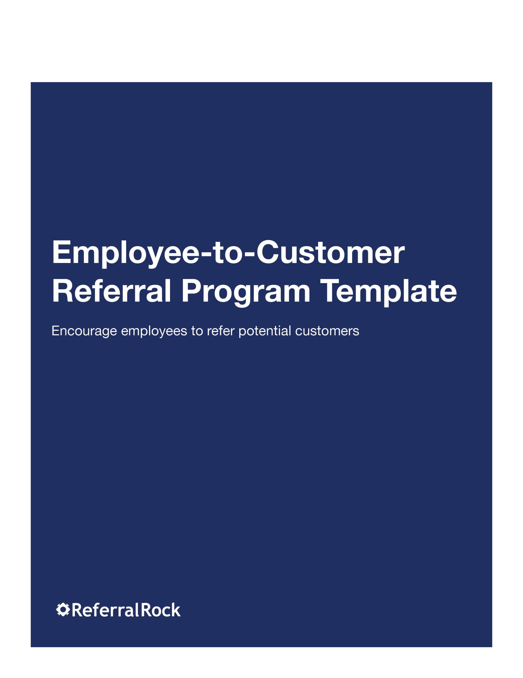 employee referral program template (employee to customer)