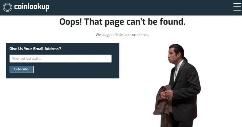 coinlookup 404 page
