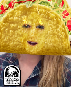 Taco Bell’s Cinco De Mayo snapchat taco face brand example