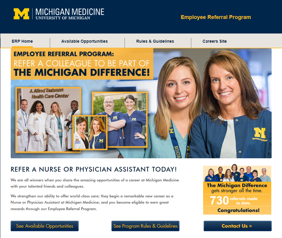 michigan medicine employee referral program