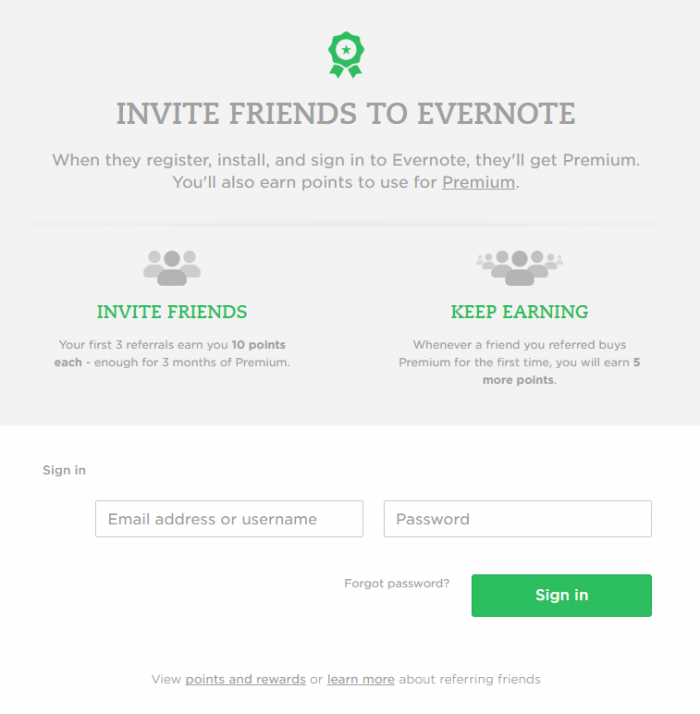 evernote call to action