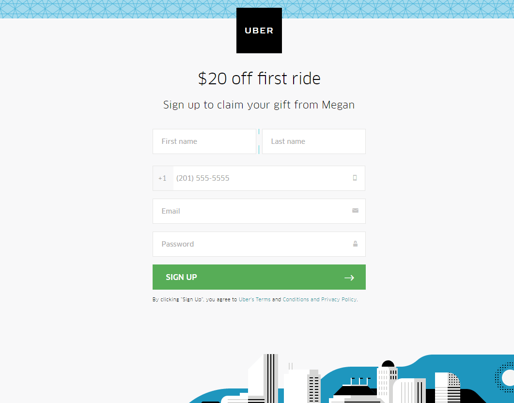 uber referral landing page